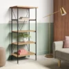 Wood And Metal Media Tower Bookcase Natural - Room Essentials™ -Wayfair Shop GUEST 0631639a 140a 4be9 9e70 20c9c3ab1b81