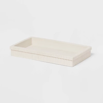 Ribbed Bath Tray White - Room Essentials™ 4 Ribbed Bath Tray White - Room Essentials™ - Image 2