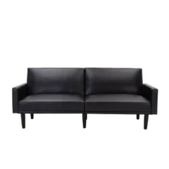 Faux Leather Futon Sofa With Arms Black - Room Essentials™ -Wayfair Shop GUEST 095f658f 5ce1 4340 8445 617be630fe35