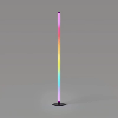 Color Changing LED Floor Lamp With Remote Control Mood And Ambient Lighting Black - Room Essentials™ 3 Color Changing LED Floor Lamp With Remote Control Mood And Ambient Lighting Black - Room Essentials™