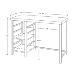 Adjustable Dorm Storage Desk Black - Room Essentials™ -Wayfair Shop GUEST 0cd0f56e b90b 43dc 9f4b 22a2e07f42d9