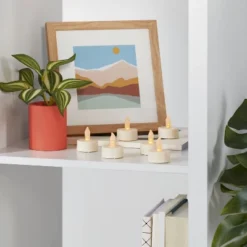 24ct Twist-Flame LED Tealight Candles (Cream) - Room Essentials™