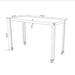 45" Metal Rolling Computer Desk - Room Essentials™ -Wayfair Shop GUEST 1a5019e4 6b5a 46df 8639 caf82f80c020