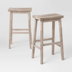 Set Of 2 29" Solid Wood Saddle Backless Barstool - Room Essentials™ -Wayfair Shop GUEST 1c3249ec 3d46 4513 bf10 ed6b540f19fb