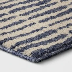 2'5"x3'8" Washable Modern Dashes Hi/Low Tufted Loop Accent Rug Blue - Room Essentials™: Indoor, Fade & Stain-Resistant -Wayfair Shop GUEST 2033682c f55a 4204 991c ad6e91ef3b4e