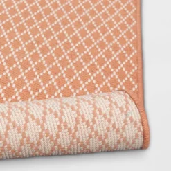 4'x5'6" Diamond Power Loom Woven Area Rug Rust - Room Essentials™: Diamond Pattern, Flat Pile, Indoor Use, Cotton & Polyester -Wayfair Shop GUEST 227b1e06 6a9d 4999 a81c 2386e2fcc905