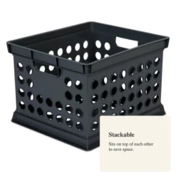 Storage Crate Black - Room Essentials™: Plastic Stackable Utility Bin, Portable With Built-In Handles, 30.6L Capacity 10 Storage Crate Black - Room Essentials™: Plastic Stackable Utility Bin, Portable With Built-In Handles, 30.6L Capacity -Wayfair Shop GUEST 229c6507 c9ec 4f4c 8766 8fc49708a50b