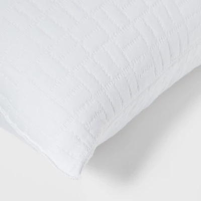 Standard/Queen Medium 2pk Plush Knit Bed Pillows White - Room Essentials™ 5 Standard/Queen Medium 2pk Plush Knit Bed Pillows White - Room Essentials™ - Image 3