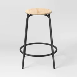 Set Of 2 24" Wood With And Metal Base Backless Counter Height Barstool Stool Natural - Room Essentials™ -Wayfair Shop GUEST 38f373fd 4640 45c8 b8fe e99415dbad41