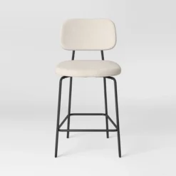 24" Upholstered With Metal Base Counter Height Barstool Cream Boucle - Room Essentials™ -Wayfair Shop GUEST 3aa8f4ea 6866 4592 969d e00095951a38