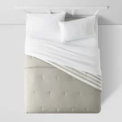 Microfiber Stripe Reversible Comforter - Room Essentials™ -Wayfair Shop GUEST 3b039eae 6287 4f7a b5e1 b7ab4c2af3a5