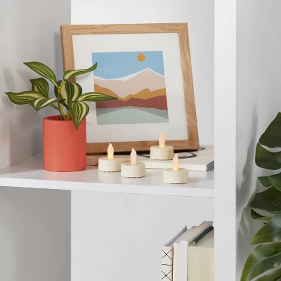12ct Twist-Flame LED Tealight Candles (Cream) - Room Essentials™: Battery-Operated, Flickering, Plastic 3 12ct Twist-Flame LED Tealight Candles (Cream) - Room Essentials™: Battery-Operated, Flickering, Plastic