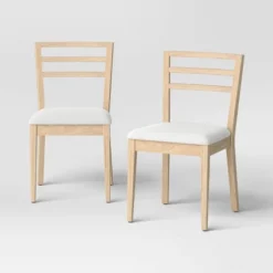 Set O2 Ladder Back Dining Chair With Padded Seat - Room Essentials™ -Wayfair Shop GUEST 3d1e850a e537 4881 8843 5b3492509260
