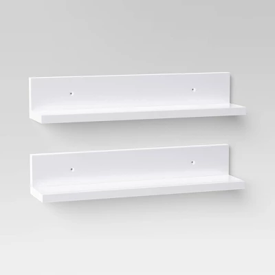 15" Wall Shelf Picture Ledge 2pk - Room Essentials™ 7 15" Wall Shelf Picture Ledge 2pk - Room Essentials™ - Image 5