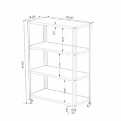44" 3 Shelf Metal Rolling Bookcase - Room Essentials™ -Wayfair Shop GUEST 4662c0f8 5e3f 4280 bf06 880e61cf3cfb