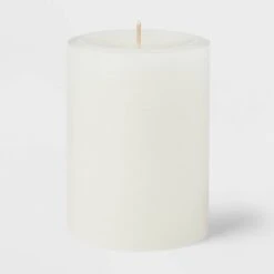 3" X 4" Unscented Candle White - Room Essentials™: Paraffin Wax, 65hr Burn Time, Single Wick Pillar -Wayfair Shop GUEST 48d7318e 2ca9 4490 ba9a dfcef47f2971