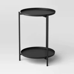Metal Small Side Table With Shelf Black - Room Essentials™ 7 Metal Small Side Table With Shelf Black - Room Essentials™ -Wayfair Shop GUEST 4be77671 5650 430b 81d8 1208003baca1