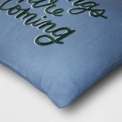 'Better Things Are Coming' Embroidered Cotton Square Throw Pillow Blue - Room Essentials™ -Wayfair Shop GUEST 53355f85 8067 4983 8b7a 881c2963097a