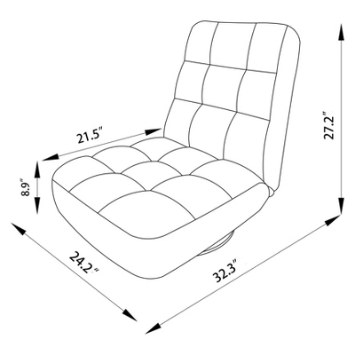 Floor Dorm Gaming Chair With Adjustable Back Navy - Room Essentials™ 7 Floor Dorm Gaming Chair With Adjustable Back Navy - Room Essentials™ - Image 5