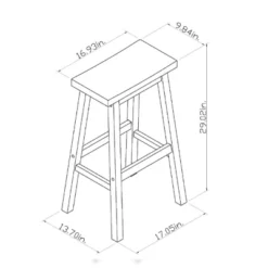 Set Of 2 29" Solid Wood Saddle Backless Barstool - Room Essentials™ -Wayfair Shop GUEST 5a3f604a d5ed 4fb4 8950 875f386b6c52
