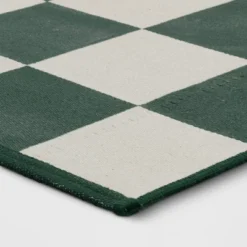 4'x5'6" Checkered Area Rug Ivory/Green - Room Essentials™ -Wayfair Shop GUEST 5f600c67 31dd 4a63 90cf aaf3ab5215d1