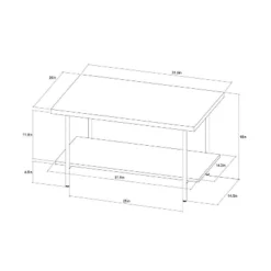 Wood And Metal Coffee Table With Storage Shelf - Room Essentials™ -Wayfair Shop GUEST 5fcb3f24 37f3 4443 9a14 a5fe1129de6f