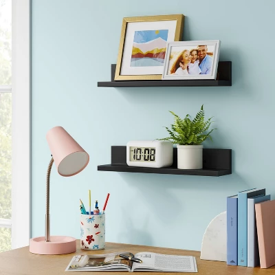 15" Wall Shelf Picture Ledge 2pk - Room Essentials™ 3 15" Wall Shelf Picture Ledge 2pk - Room Essentials™
