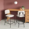 24" Upholstered With Metal Base Counter Height Barstool Cream Boucle - Room Essentials™ -Wayfair Shop GUEST 633fdf6e 7981 402e 980c ddf1c125bd6b