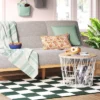 4'x5'6" Checkered Area Rug Ivory/Green - Room Essentials™ -Wayfair Shop GUEST 634c33ea b36b 4e47 b8ed 930420a3fa53