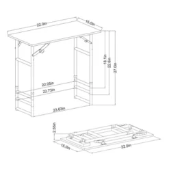 Adjustable Height Dorm Folding Table Brown - Room Essentials™ -Wayfair Shop GUEST 65402c6a 0213 43d4 85bf efe9c78994d8