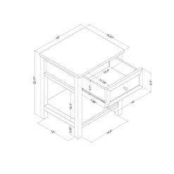Traditional Side Table With Storage Drawer Classic White - Room Essentials™ -Wayfair Shop GUEST 6f705cf8 c836 49dd a5df 2300983d08b2