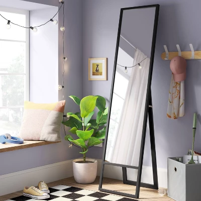 14"x58" Easel Mirror Black - Room Essentials™ 3 14"x58" Easel Mirror Black - Room Essentials™