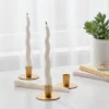 6pk Taper Candle Set White Wavy - Room Essentials™
