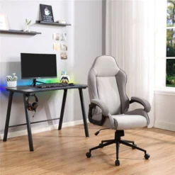 Gaming Dorm Desk With LED Lights And Headphone Holder - Room Essentials™ -Wayfair Shop GUEST 7d1e620f 660b 4c63 984a 477cd3b98788