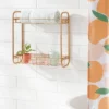 On The Wall 2 Tier Shelving Rack Metallic Gold - Room Essentials™ -Wayfair Shop GUEST 7f0b8673 b988 4818 b236 6471a9c55b0d