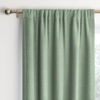 Room Darkening Heathered Thermal Window Curtain Panel Green - Room Essentials™ 7 Room Darkening Heathered Thermal Window Curtain Panel Green - Room Essentials™ - Image 5