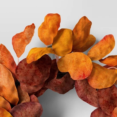Orange Leaf Fall Mini Wreath - Room Essentials™ 4 Orange Leaf Fall Mini Wreath - Room Essentials™ - Image 2