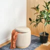 Round Upholstered Storage Ottoman - Room Essentials™ -Wayfair Shop GUEST 8a100fce e1e9 409f 820a 4163d9fec512