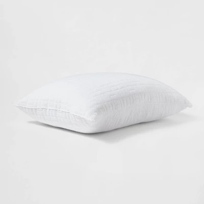 Standard/Queen Medium 2pk Plush Knit Bed Pillows White - Room Essentials™ 4 Standard/Queen Medium 2pk Plush Knit Bed Pillows White - Room Essentials™ - Image 2