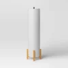 Paper Floor Lamp Natural Wood - Room Essentials™: ETL Listed, Modern Cylinder Shade, No Tools Assembly