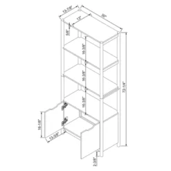 72.25" Scandi Bookcase With Three Shelves And Cabinet Storage Natural - Room Essentials™ 11 72.25" Scandi Bookcase With Three Shelves And Cabinet Storage Natural - Room Essentials™ -Wayfair Shop GUEST 95e3e992 7c4c 46aa bd72 6dfdcb6ea1d5