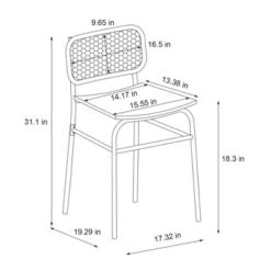 Set Of 2 Woven Back Metal Dining Chair Black - Room Essentials™ -Wayfair Shop GUEST 98228be0 7a6b 4c9f 9fe2 6a775fb26c38