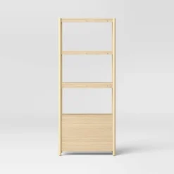 72.25" Scandi Bookcase With Three Shelves And Cabinet Storage Natural - Room Essentials™ 9 72.25" Scandi Bookcase With Three Shelves And Cabinet Storage Natural - Room Essentials™ -Wayfair Shop GUEST 98bb430f cf97 4b0b b7d1 22f36ee649da