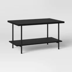 Wood And Metal Coffee Table With Storage Shelf - Room Essentials™ -Wayfair Shop GUEST a490316f d5b4 45c9 845d 3ab5f1fe6397
