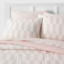 Dash Stripe Printed Microfiber Reversible Comforter & Sheets Set Ivory/Light Pink - Room Essentials™ -Wayfair Shop GUEST ac0a9151 59d8 4418 8479 375cfa7c9efe