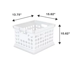 Storage Crate White - Room Essentials™: Portable Stackable Plastic Milk Crate With Built-In Handles, 30.6L Capacity -Wayfair Shop GUEST ad951f06 0bfb 4a13 b146 41da22f11339