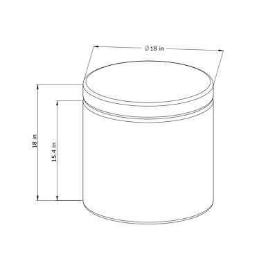 Woven Storage Ottoman Natural- Room Essentials™ 5 Woven Storage Ottoman Natural- Room Essentials™ - Image 3