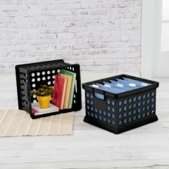 Storage Crate Black - Room Essentials™: Plastic Stackable Utility Bin, Portable With Built-In Handles, 30.6L Capacity 11 Storage Crate Black - Room Essentials™: Plastic Stackable Utility Bin, Portable With Built-In Handles, 30.6L Capacity -Wayfair Shop GUEST b89e2320 1c39 4b93 b318 8d75702327e9