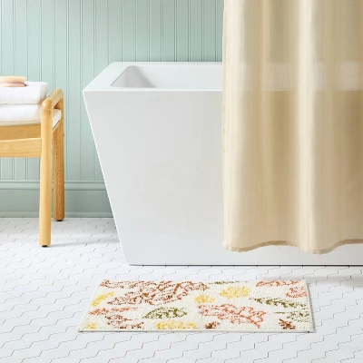 17"x24" Fall Leaves Non-Slip Harvest Bath Rug Cream - Room Essentials™ 3 17"x24" Fall Leaves Non-Slip Harvest Bath Rug Cream - Room Essentials™