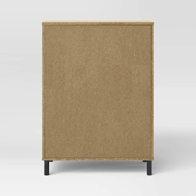 Mixed Material Wood And Metal 4 Drawer Dresser Updated Base Natural Wood - Room Essentials™ 5 Mixed Material Wood And Metal 4 Drawer Dresser Updated Base Natural Wood - Room Essentials™ - Image 3